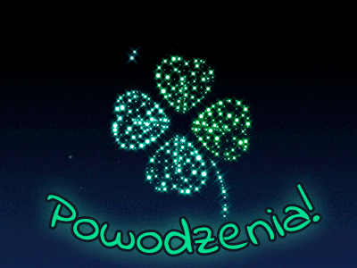 Fajerwerki czterolistna koniczyna powodzenia